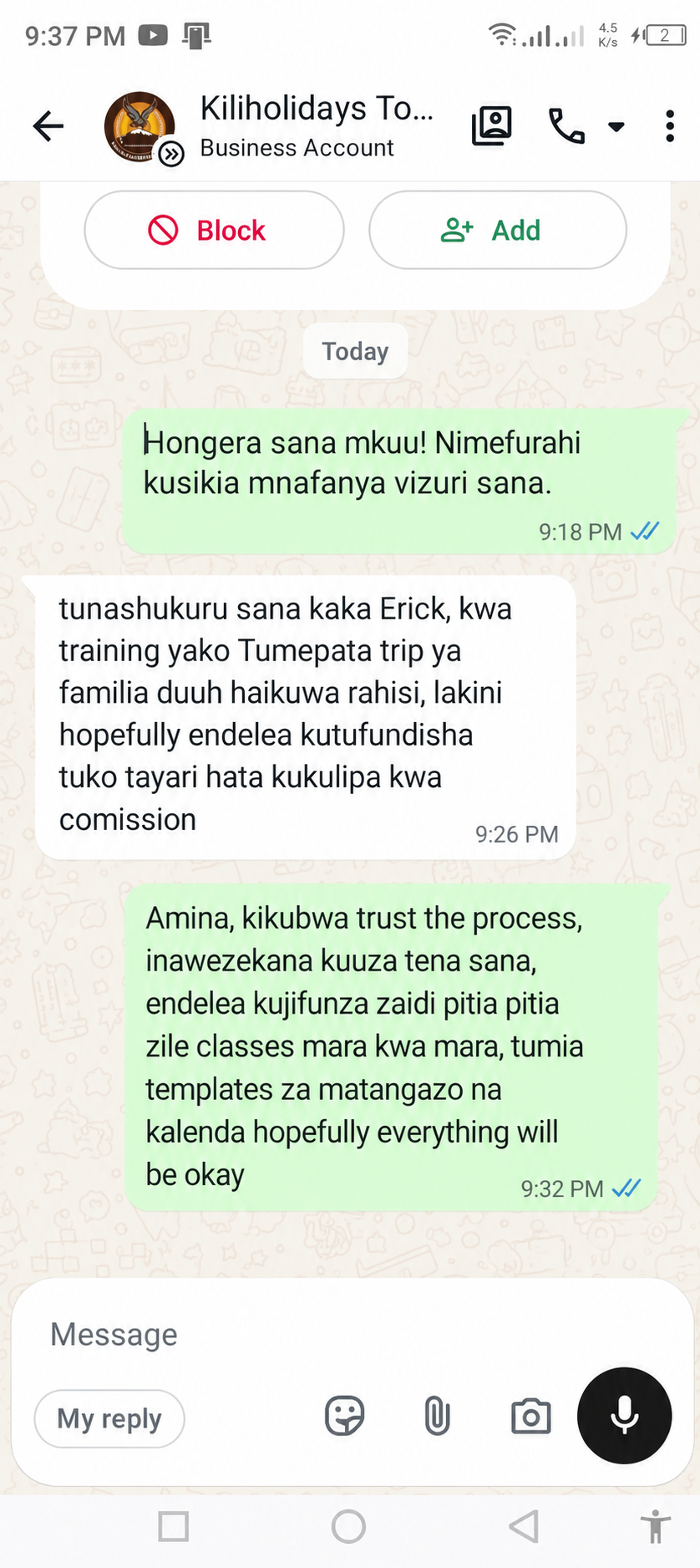 Ushuhuda wa kampuni ya tour 3 baada ya kutumia mbinu hii